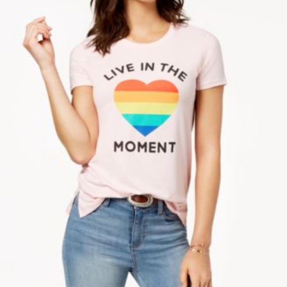 Hybrid & company Tops - Hybrid Live In The Moment Pride Graphic T-Shirt